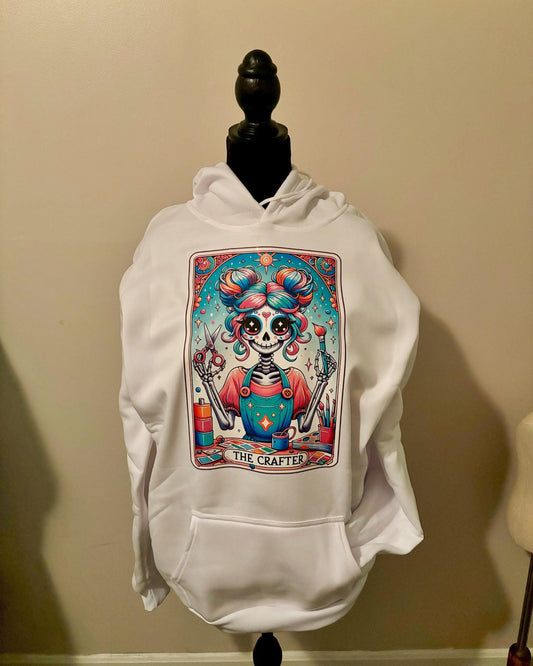 The Crafter Tarot Card Hoodie ~ Sublimation ~ Witchy Hoodie ~ Witchy Clothing ~ Pagan ~Witches ~ Witch Clothing ~  Spiritual