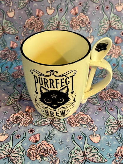 Cute Ceramic Coffee Cup ~ Witches Coffee Cup ~ Witches Coffee Mug ~ Witches Tea Mug ~ Witches Tea Cup ~ Witches Drinkware ~ Puurrrfect Gift