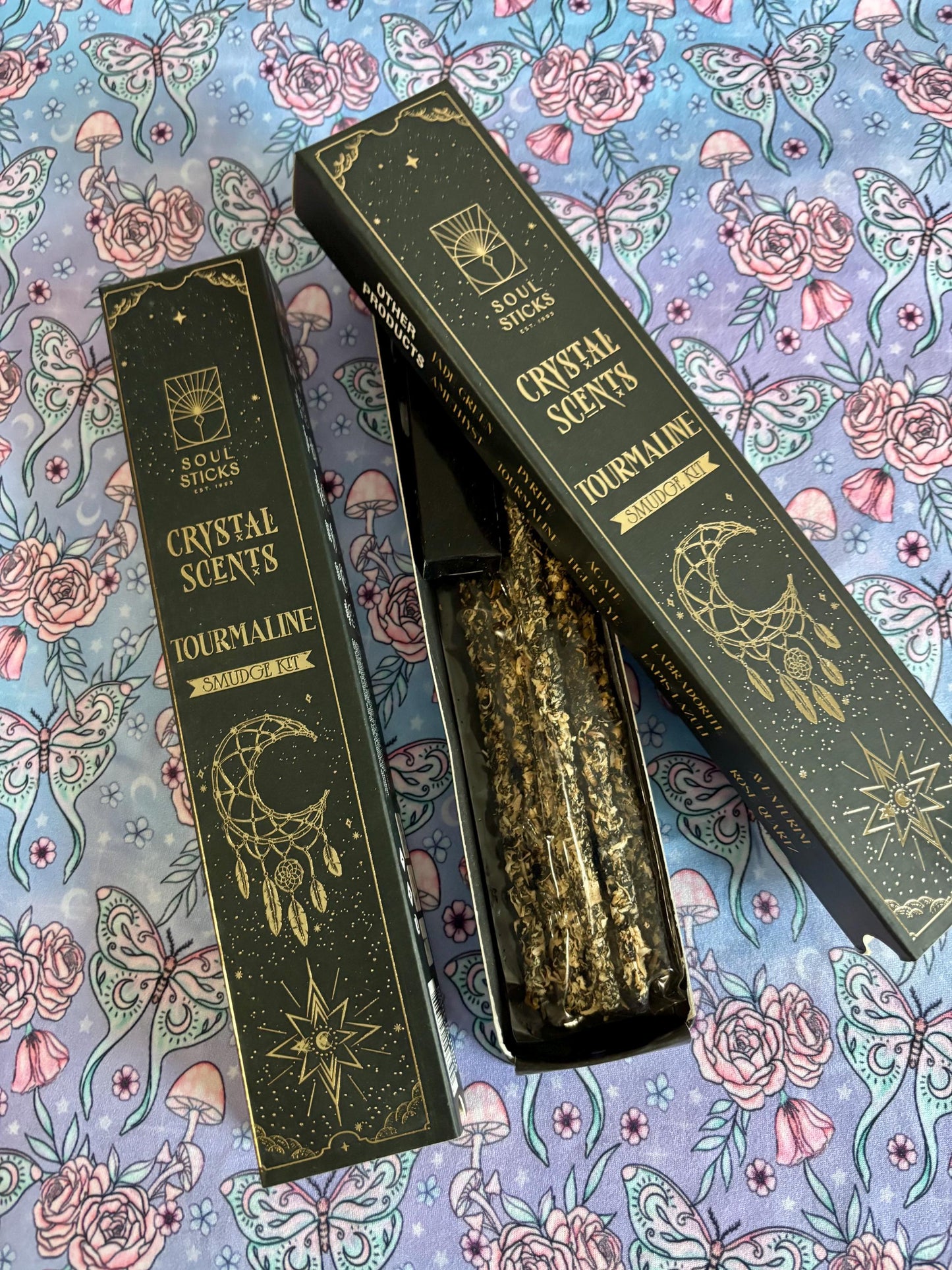 Black Tourmaline, Housewarming Witchcraft Crystal Smudge Kit, Cleansing Kit For Wiccans, Ritual Supplies, Perfect For Pagans, For Beginners,