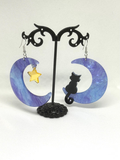 Witchy Earrings * Pentacle Earrings * Magick Earrings * Tarot Card Earrings * Pentagram Earrings * Dangle Earrings *Witchcraft Theme Earring