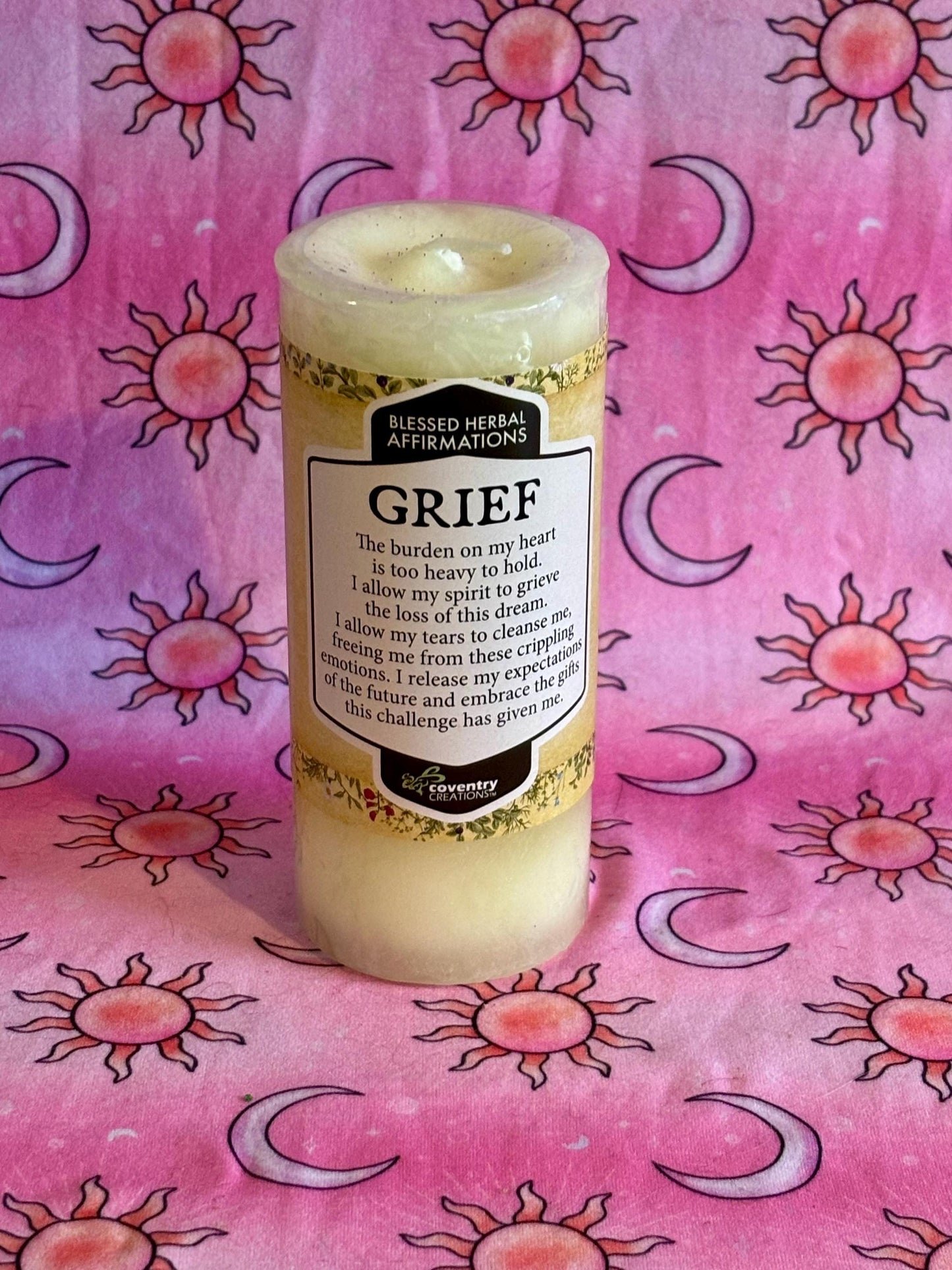 Grief and Remembrance Ritual Candle, Spiritual Altar Candle, Loss of a Loved One, Memory Spell Candle, Tribute Light