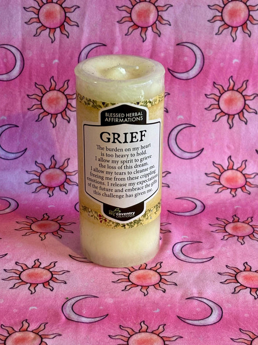 Grief and Remembrance Ritual Candle, Spiritual Altar Candle, Loss of a Loved One, Memory Spell Candle, Tribute Light