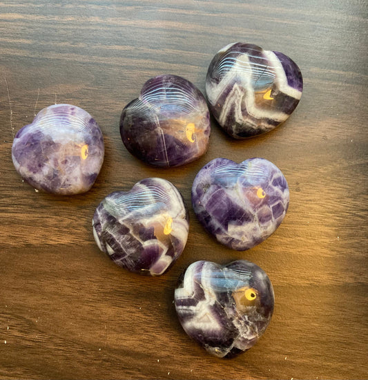 Puffy Amethyst  Heart * Amethyst  Heart * Amethyst * Witch Supplies * Crystals * Wiccan Crystals * Pagan Crystals * Puffy Heart
