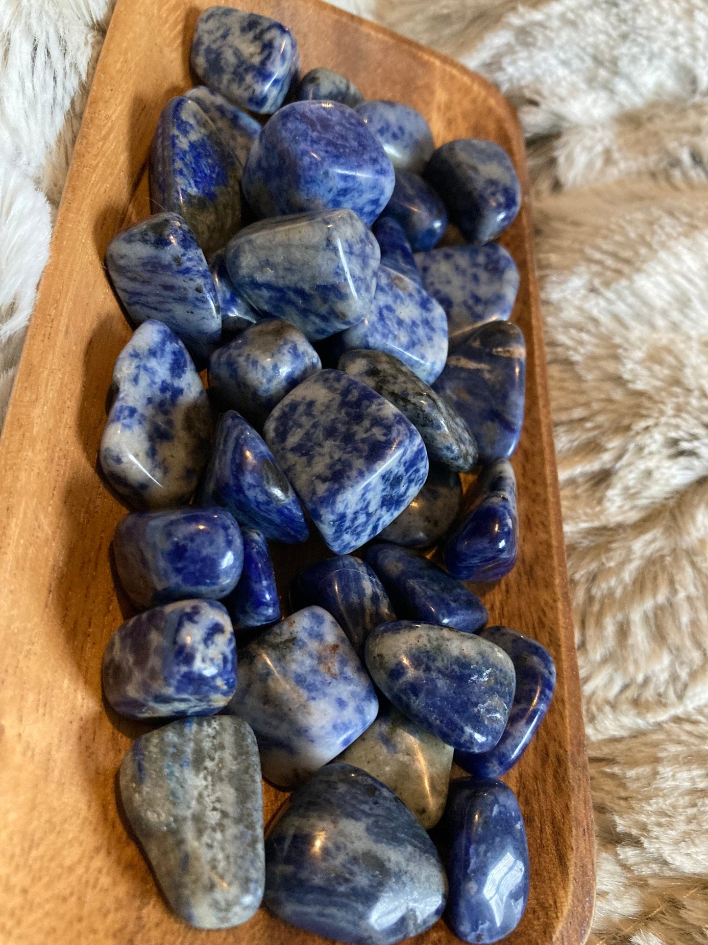 Sodalite Tumbled Stone * Sodalite * Tumbled Stones * Crystals * Witchcraft * Tumbled Crystals * Wiccan * Pagan * Witch