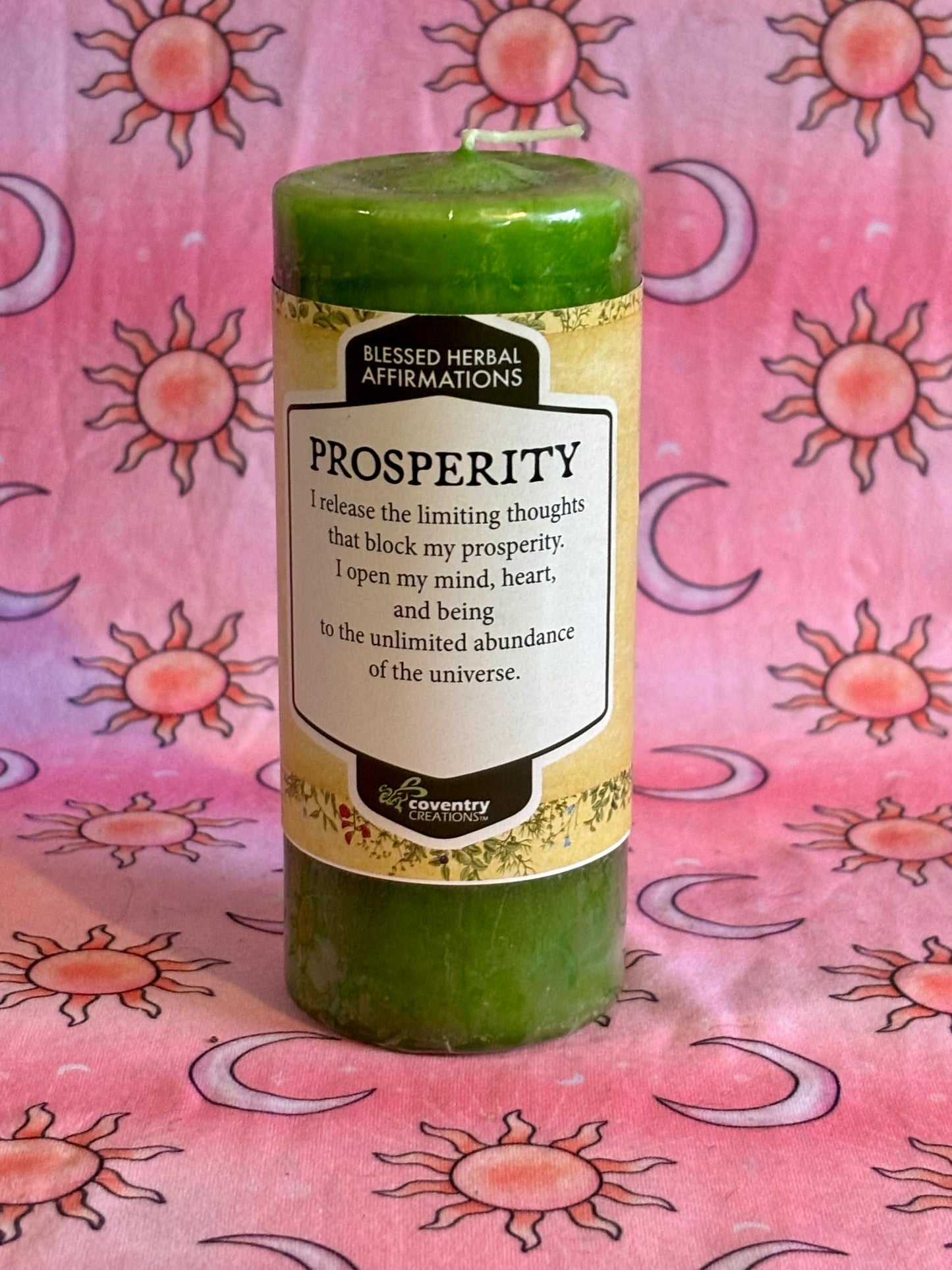 Prosperity Ritual Candle, Spell Candle, Abundance Money Candle, Altar Candle, Housewarming Gift, Ritual Supplies, Money Ritual Candle