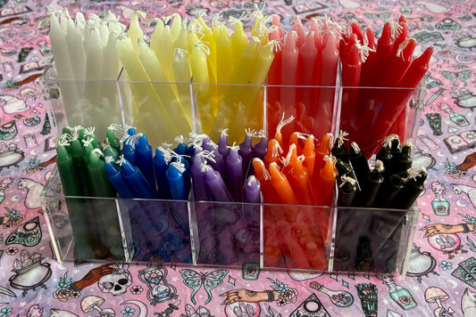 Spellwork Dripless Candles, Multi-colored Dripless Chime Candles, SpellWork Use, Nonscented, Candle Decor, Spellwork Accessories, witchcraft