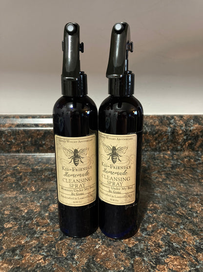 Kid Friendly * Cleansing Spray* Monsters Under My Bed Be Gone * Protection Spray * 8 Ounces