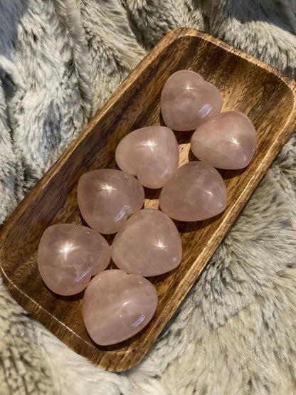 Puffy Rose Quartz Heart * Rose Quartz Heart * Rose Quartz * Witch Supplies * Crystals * Wiccan Crystals * Pagan Crystals * Puffy Heart