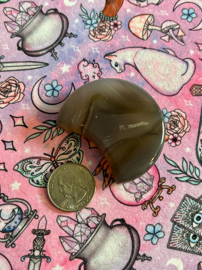 Agate Moon* Crystals * Witchcraft * Wiccan * Pagan * Altar Decoration * Spiritual Gift * Witch