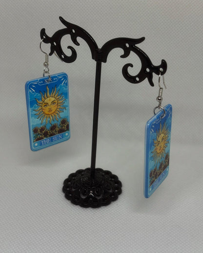 Witchy Earrings * Pentacle Earrings * Magick Earrings * Tarot Card Earrings * Pentagram Earrings * Dangle Earrings *Witchcraft Theme Earring