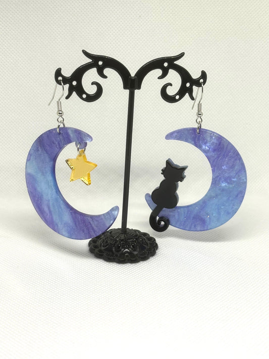 Witchy Earrings * Pentacle Earrings * Magick Earrings * Tarot Card Earrings * Pentagram Earrings * Dangle Earrings *Witchcraft Theme Earring