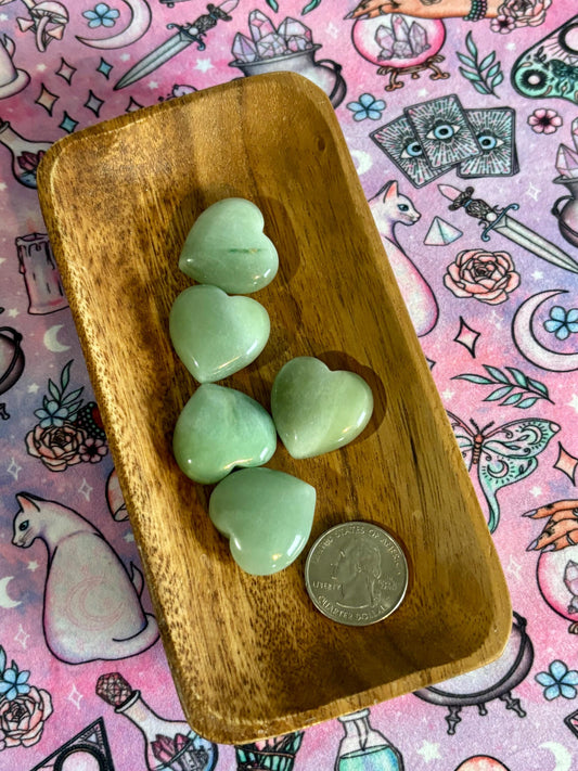 Aventurine Heart * Aventurine * Tumbled Stones * Crystals * Witchcraft * Tumbled Crystals * Wiccan * Pagan * Witch