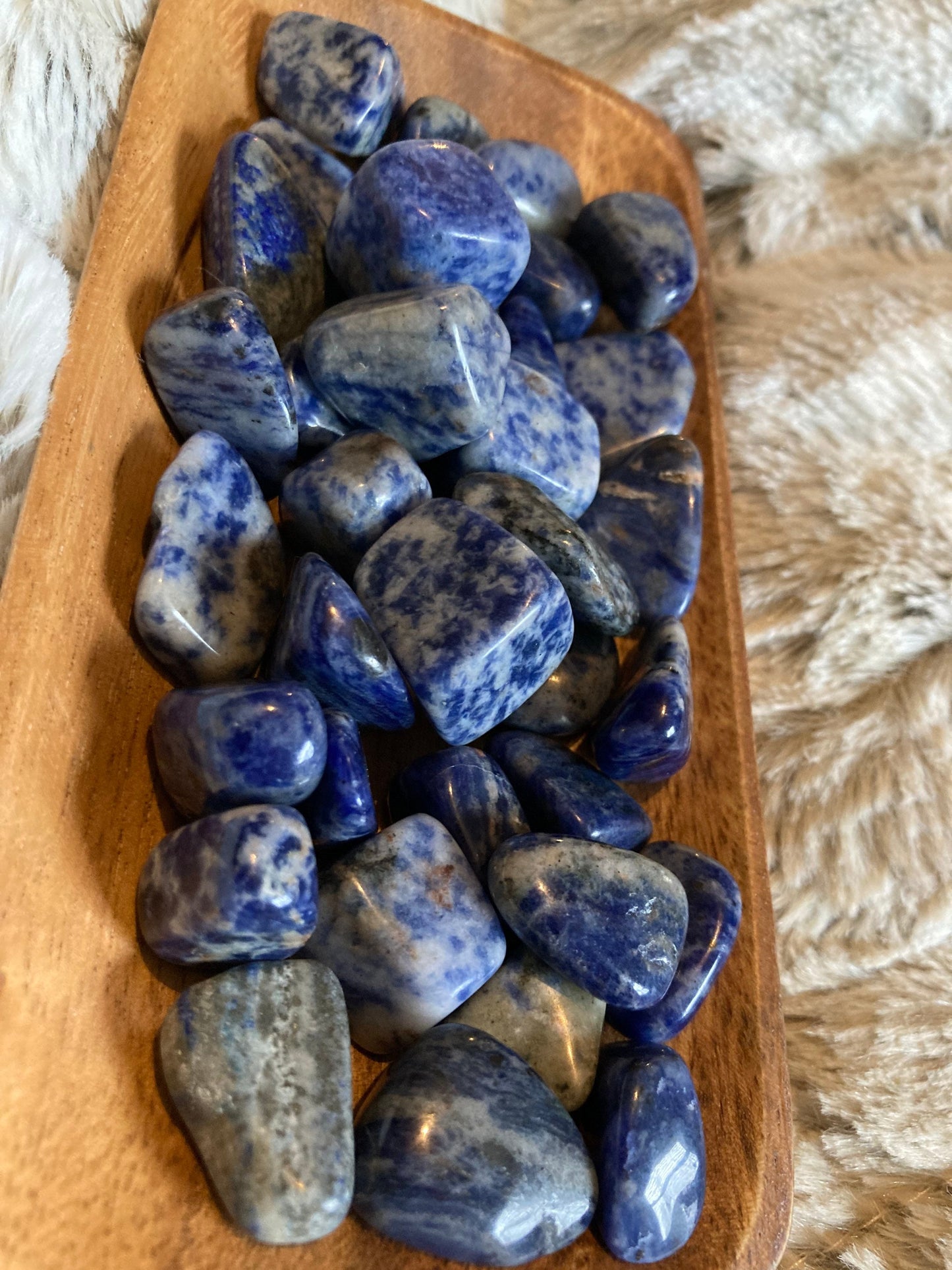 Sodalite Tumbled Stone * Sodalite * Tumbled Stones * Crystals * Witchcraft * Tumbled Crystals * Wiccan * Pagan * Witch
