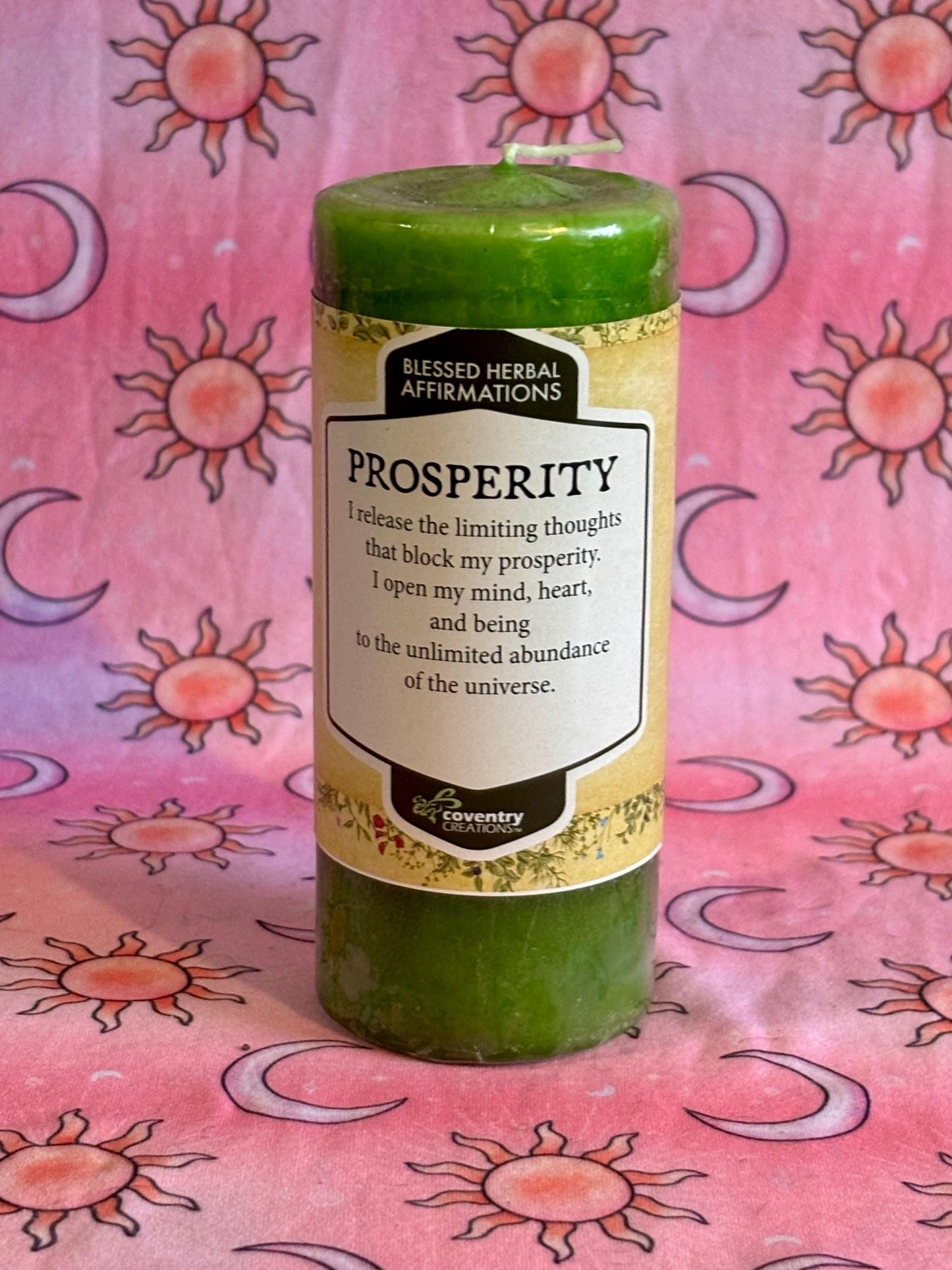 Prosperity Ritual Candle, Spell Candle, Abundance Money Candle, Altar Candle, Housewarming Gift, Ritual Supplies, Money Ritual Candle