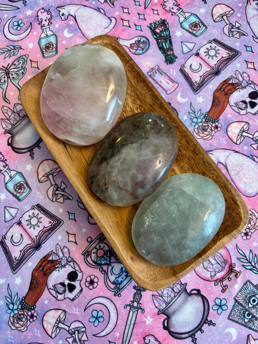 Rainbow Fluorite Palm Stone* Crystals * Witchcraft * Wiccan * Pagan * Altar Decoration * Spiritual Gift * Witch