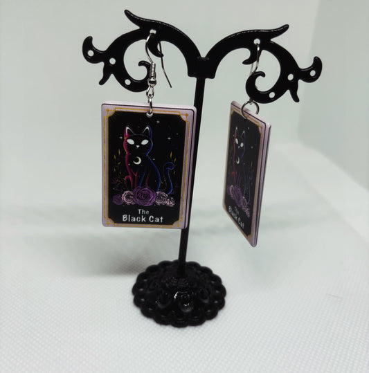 Witchy Earrings * Pentacle Earrings * Magick Earrings * Tarot Card Earrings * Pentagram Earrings * Dangle Earrings *Witchcraft Theme Earring