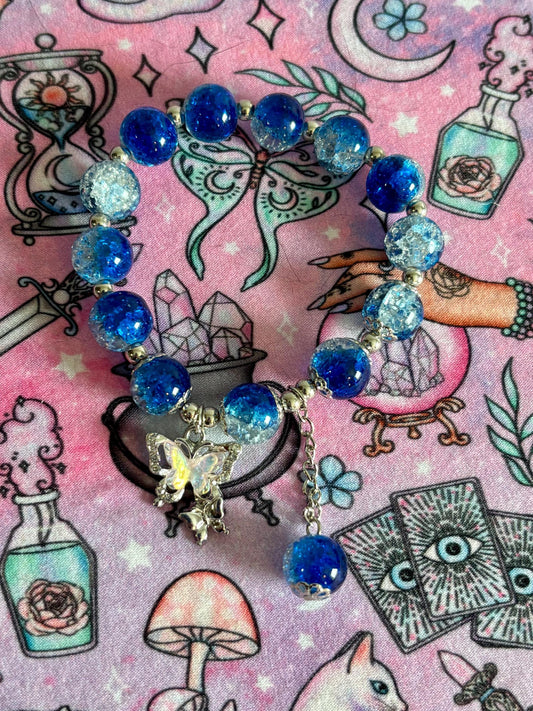 Fashion Beaded Bracelet, Stretch Bracelet, Crystals Bracelet, Charmed Bracelet, Boho Jewelry, Gift for Her