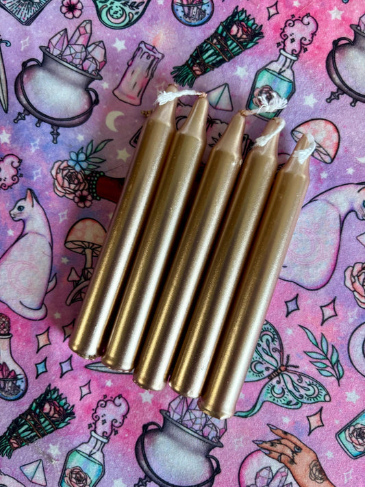 Metallic Chime Candles ~ Spell Candles ~ Small Candles ~ Witchcraft ~ Spell work ~ Witchy ~ Wiccan ~ Pagan ~ Craft Supplies