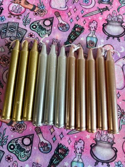 Metallic Chime Candles ~ Spell Candles ~ Small Candles ~ Witchcraft ~ Spell work ~ Witchy ~ Wiccan ~ Pagan ~ Craft Supplies