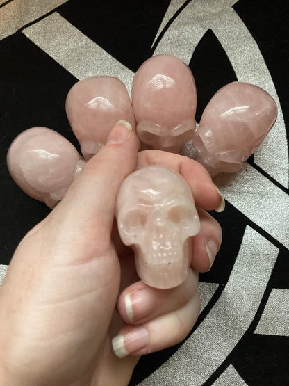 Crystal Skull * Rose Quartz Skull * Crystals * Witchcraft * Wiccan * Pagan * Altar Decoration * Spiritual Gift * Witch