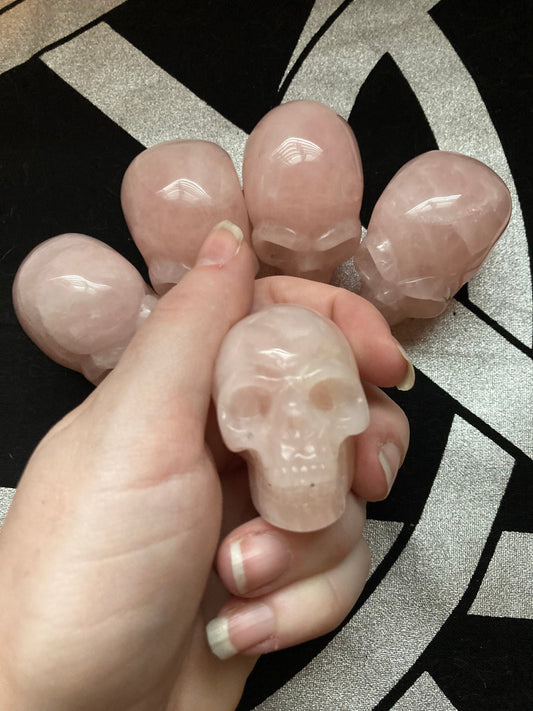 Crystal Skull * Rose Quartz Skull * Crystals * Witchcraft * Wiccan * Pagan * Altar Decoration * Spiritual Gift * Witch
