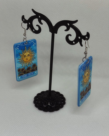 Witchy Earrings * Pentacle Earrings * Magick Earrings * Tarot Card Earrings * Pentagram Earrings * Dangle Earrings *Witchcraft Theme Earring