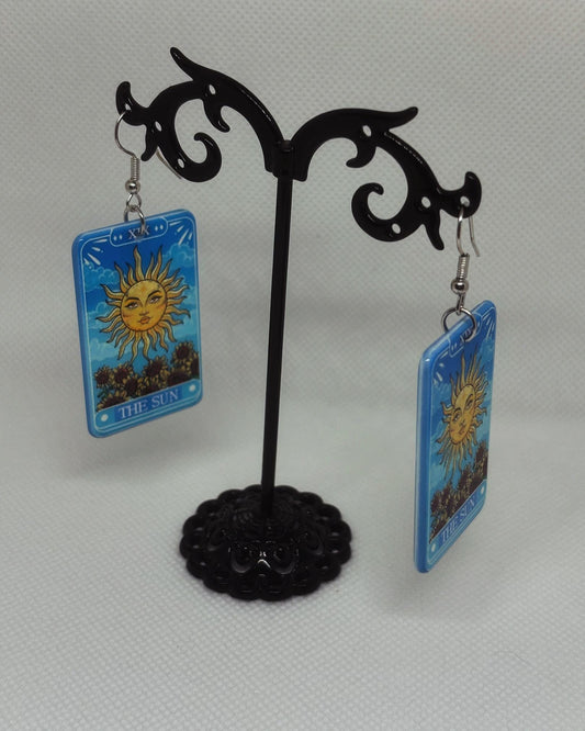 Witchy Earrings * Pentacle Earrings * Magick Earrings * Tarot Card Earrings * Pentagram Earrings * Dangle Earrings *Witchcraft Theme Earring