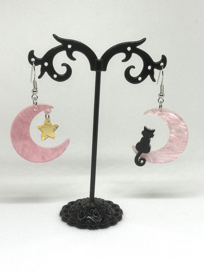 Witchy Earrings * Pentacle Earrings * Magick Earrings * Tarot Card Earrings * Pentagram Earrings * Dangle Earrings *Witchcraft Theme Earring