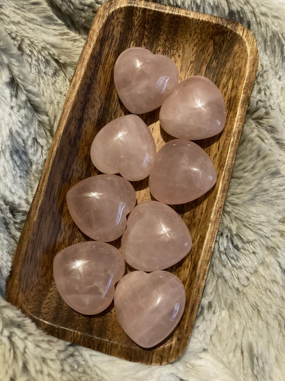 Puffy Rose Quartz Heart * Rose Quartz Heart * Rose Quartz * Witch Supplies * Crystals * Wiccan Crystals * Pagan Crystals * Puffy Heart