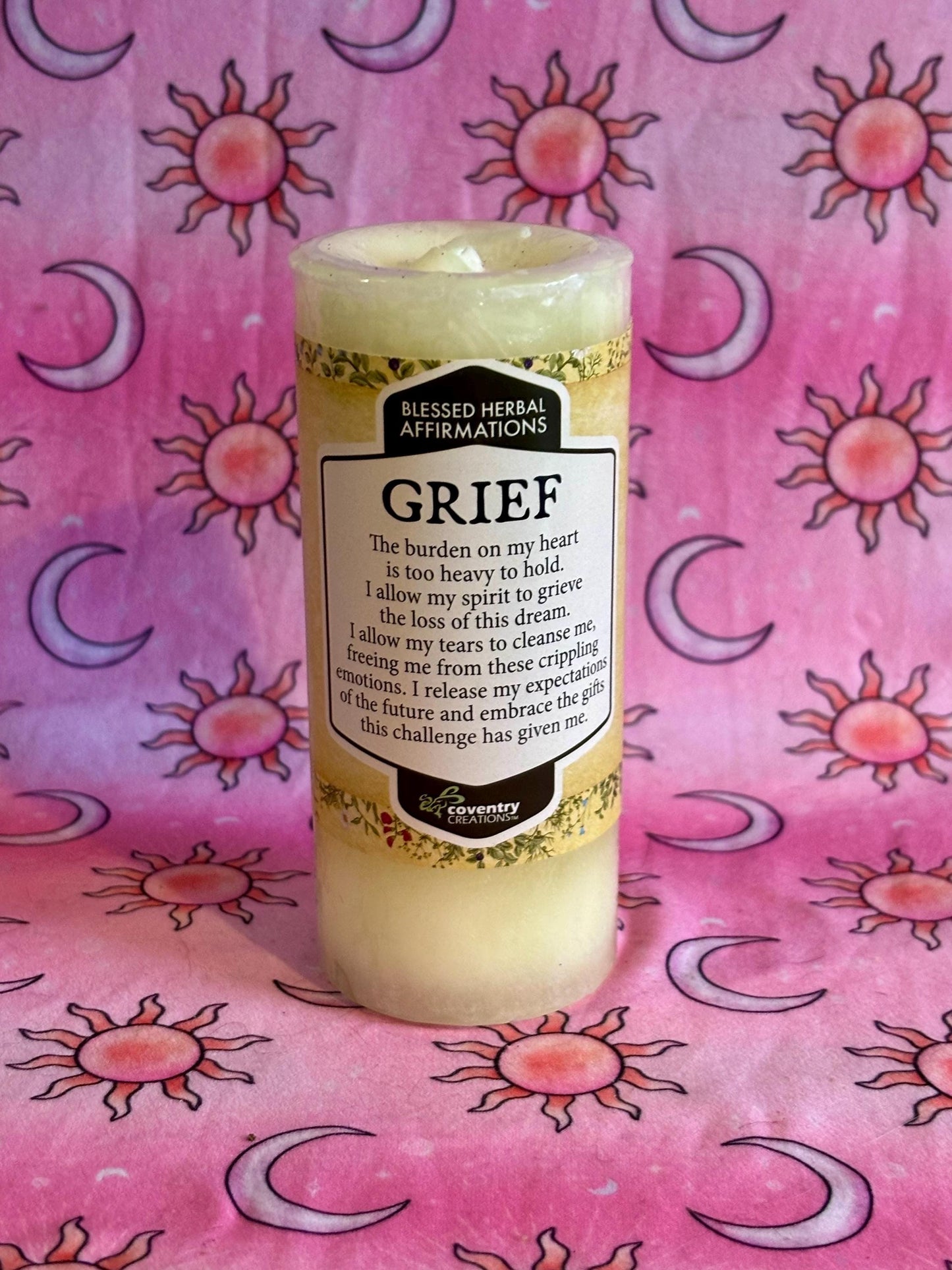 Grief and Remembrance Ritual Candle, Spiritual Altar Candle, Loss of a Loved One, Memory Spell Candle, Tribute Light