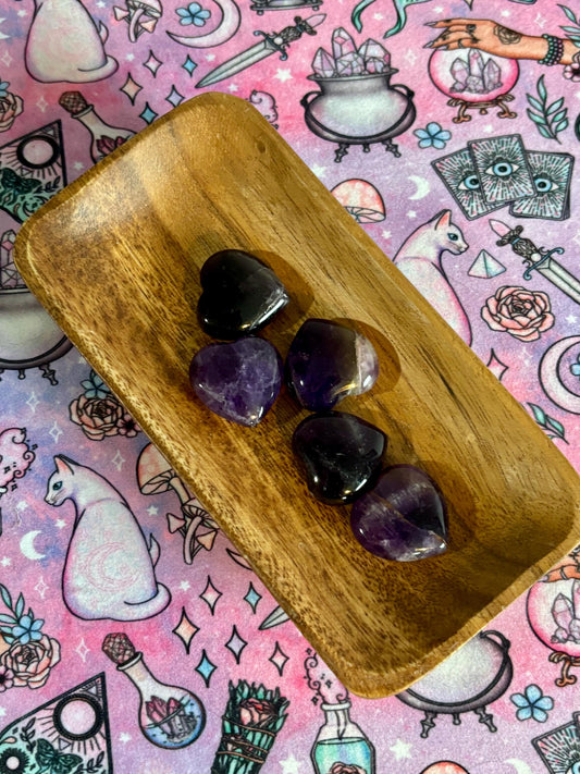 Amethyst Heart Stone *  Amethyst * Tumbled Stones * Crystals * Witchcraft * Tumbled Crystals * Wiccan * Pagan * Witch