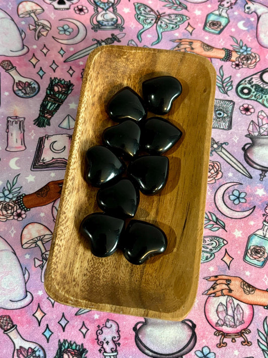 Crystal Heart* Obsidian Heart * Crystals * Witchcraft * Wiccan * Pagan * Altar Decoration * Spiritual Gift * Witch