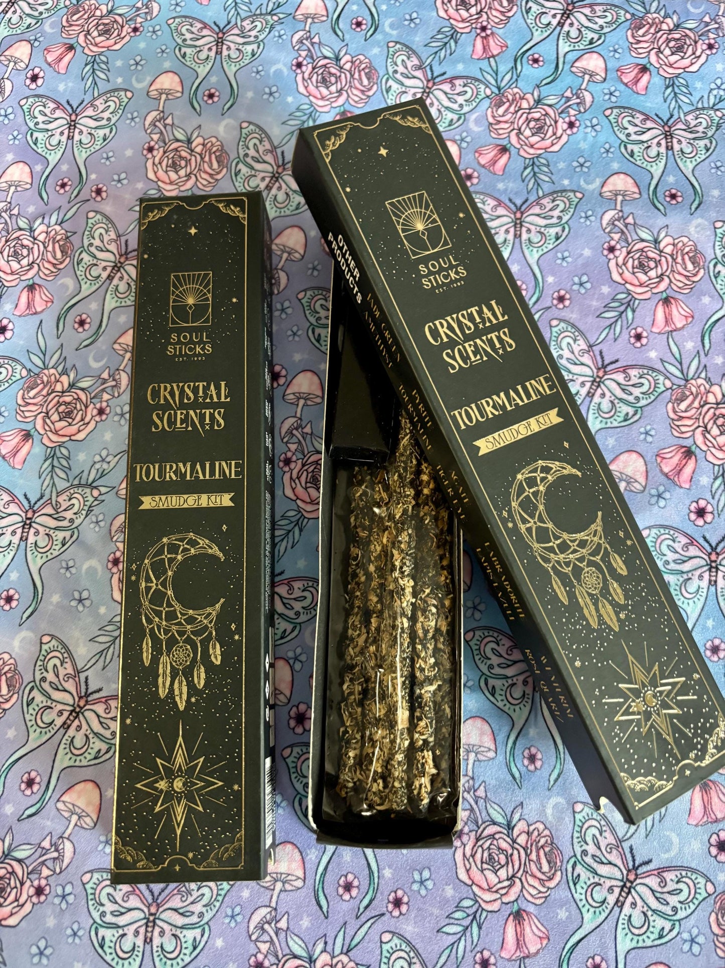 Black Tourmaline, Housewarming Witchcraft Crystal Smudge Kit, Cleansing Kit For Wiccans, Ritual Supplies, Perfect For Pagans, For Beginners,