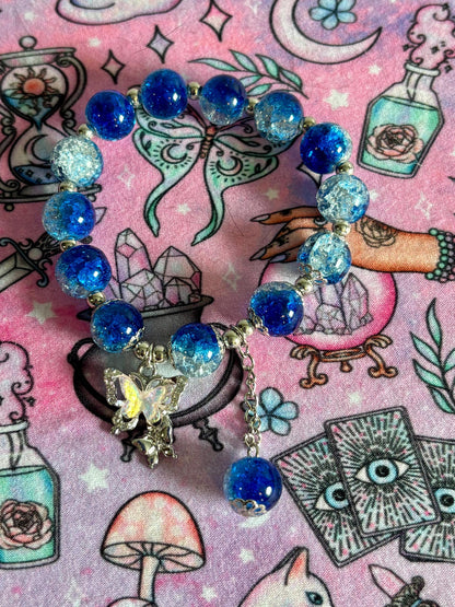 Fashion Beaded Bracelet, Stretch Bracelet, Crystals Bracelet, Charmed Bracelet, Boho Jewelry, Gift for Her