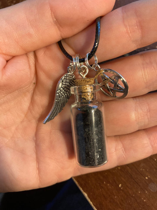 Protection and Banishing Spell Jar Necklace