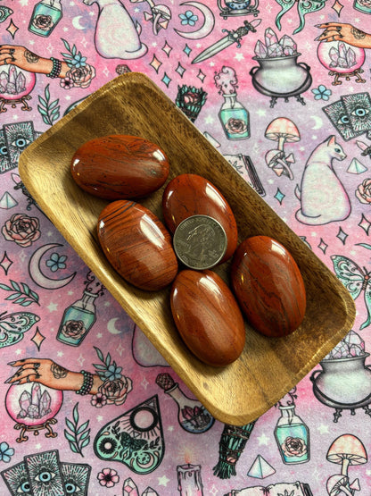 Red Jasper Palm Stone* Crystals * Witchcraft * Wiccan * Pagan * Altar Decoration * Spiritual Gift * Witch
