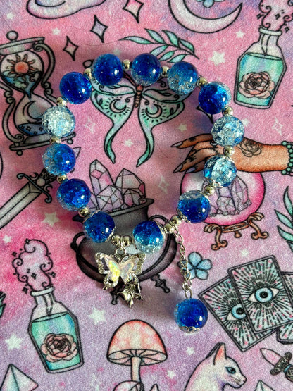 Fashion Beaded Bracelet, Stretch Bracelet, Crystals Bracelet, Charmed Bracelet, Boho Jewelry, Gift for Her