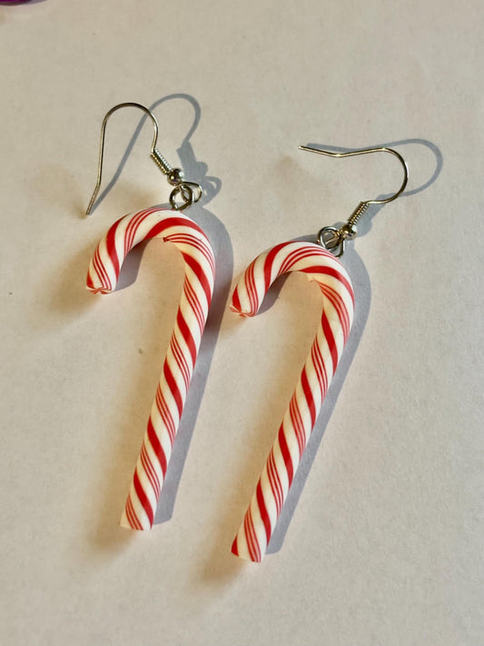 Candy Swirl Earrings * Candy Earrings * Candy Cane  Earrings * Tarot Card Earrings * Christmas Earrings * Dangle Earrings *Swirl Earrings
