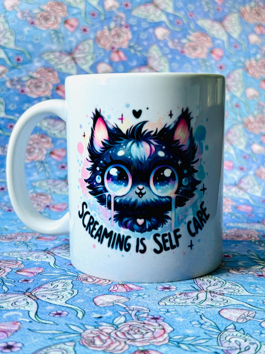 Screaming is Self Care Coffee Cup * Sublimation * Sublimation Cup * Sublimation Coffee Cup * Sublimation Coffee Mug *Coffee Mug * Coffee Cup