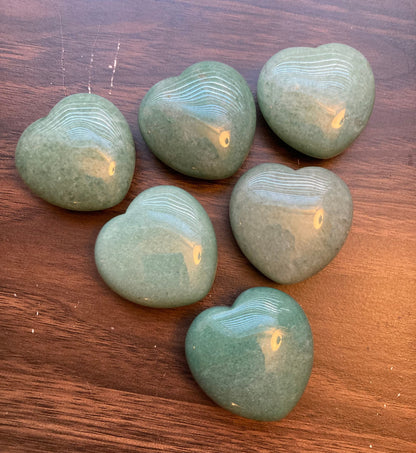 Puffy Aventurine Heart * Aventurine Heart * Aventurine * Witch Supplies * Crystals * Wiccan Crystals * Pagan Crystals * Puffy Heart