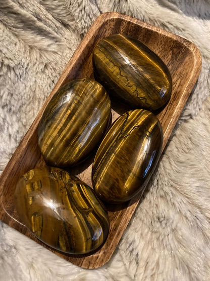 Tigers Eye Palm Stone* Crystals * Witchcraft * Wiccan * Pagan * Altar Decoration * Spiritual Gift * Witch