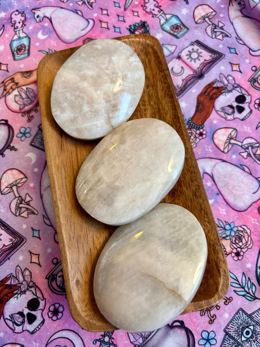 Moonstone Palm Stone* Crystals * Witchcraft * Wiccan * Pagan * Altar Decoration * Spiritual Gift * Witch