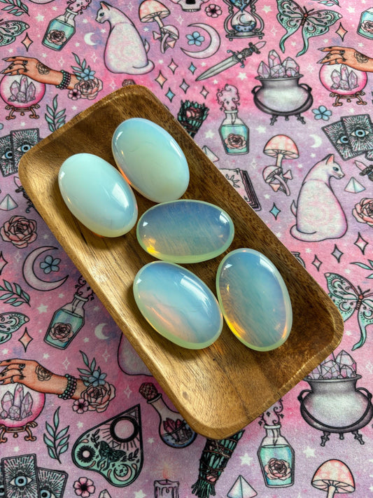 Opalite Palm Stone* Crystals * Witchcraft * Wiccan * Pagan * Altar Decoration * Spiritual Gift * Witch