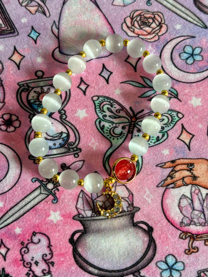 Fashion Beaded Bracelet, Stretch Bracelet, Crystals Bracelet, Charmed Bracelet, Boho Jewelry, Gift for Her