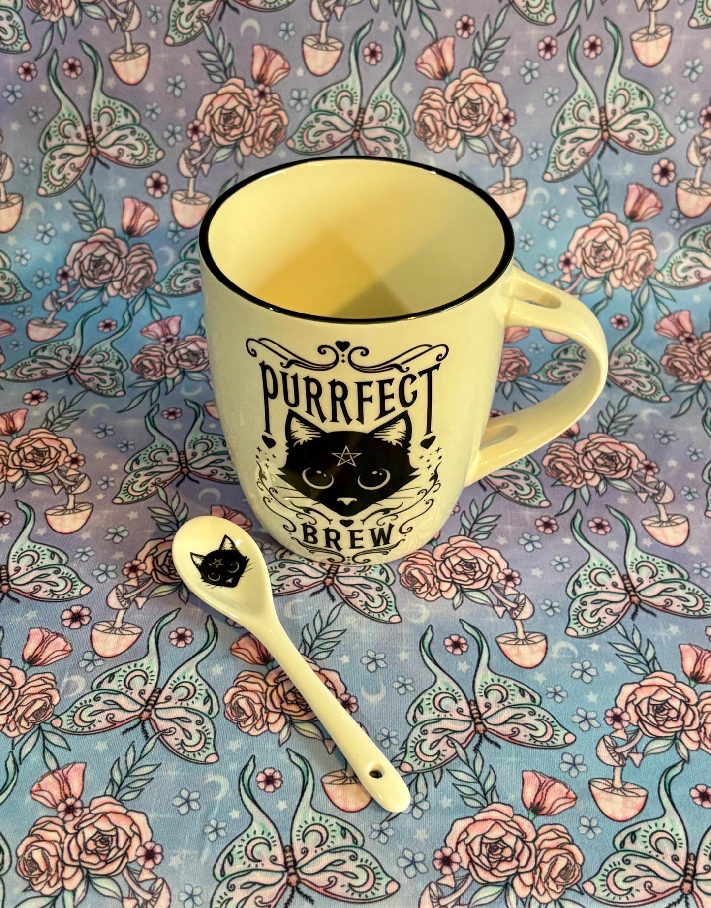 Cute Ceramic Coffee Cup ~ Witches Coffee Cup ~ Witches Coffee Mug ~ Witches Tea Mug ~ Witches Tea Cup ~ Witches Drinkware ~ Puurrrfect Gift