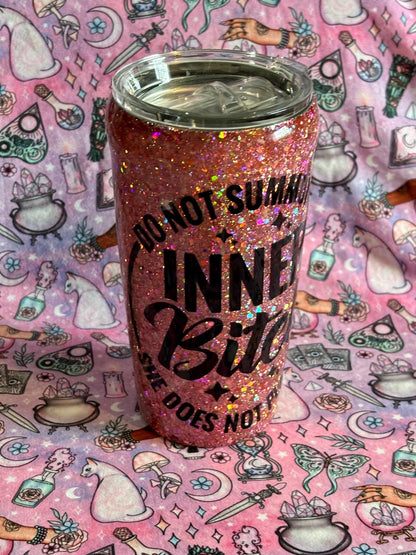 Do Not Summon My Inner Demon~ Glitter Epoxy Tumbler ~ Epoxy Tumbler  ~ 20 oz. Tumbler ~ Custom Tumblers ~ Gifts~ Teacher Gift ~ Bridal Gifts