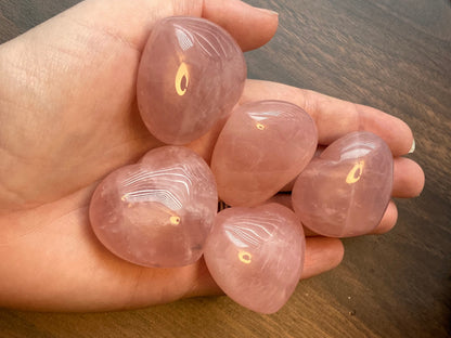 Puffy Rose Quartz Heart * Rose Quartz Heart * Rose Quartz * Witch Supplies * Crystals * Wiccan Crystals * Pagan Crystals * Puffy Heart