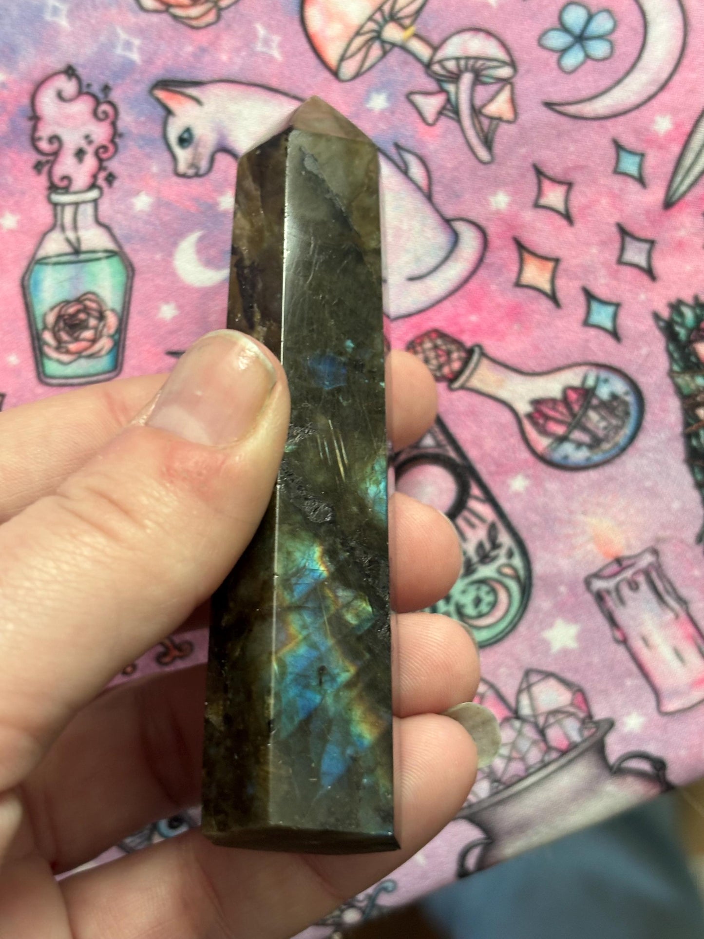 Discounted Pieces * Labradorite Tower* Crystals * Witchcraft * Wiccan * Pagan * Altar Decoration * Spiritual Gift * Witch