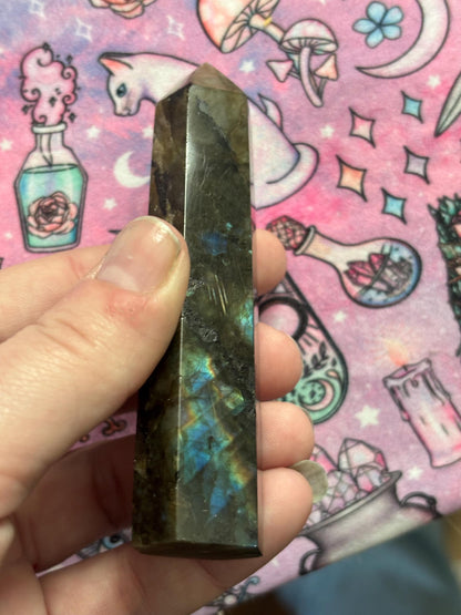 Discounted Pieces * Labradorite Tower* Crystals * Witchcraft * Wiccan * Pagan * Altar Decoration * Spiritual Gift * Witch